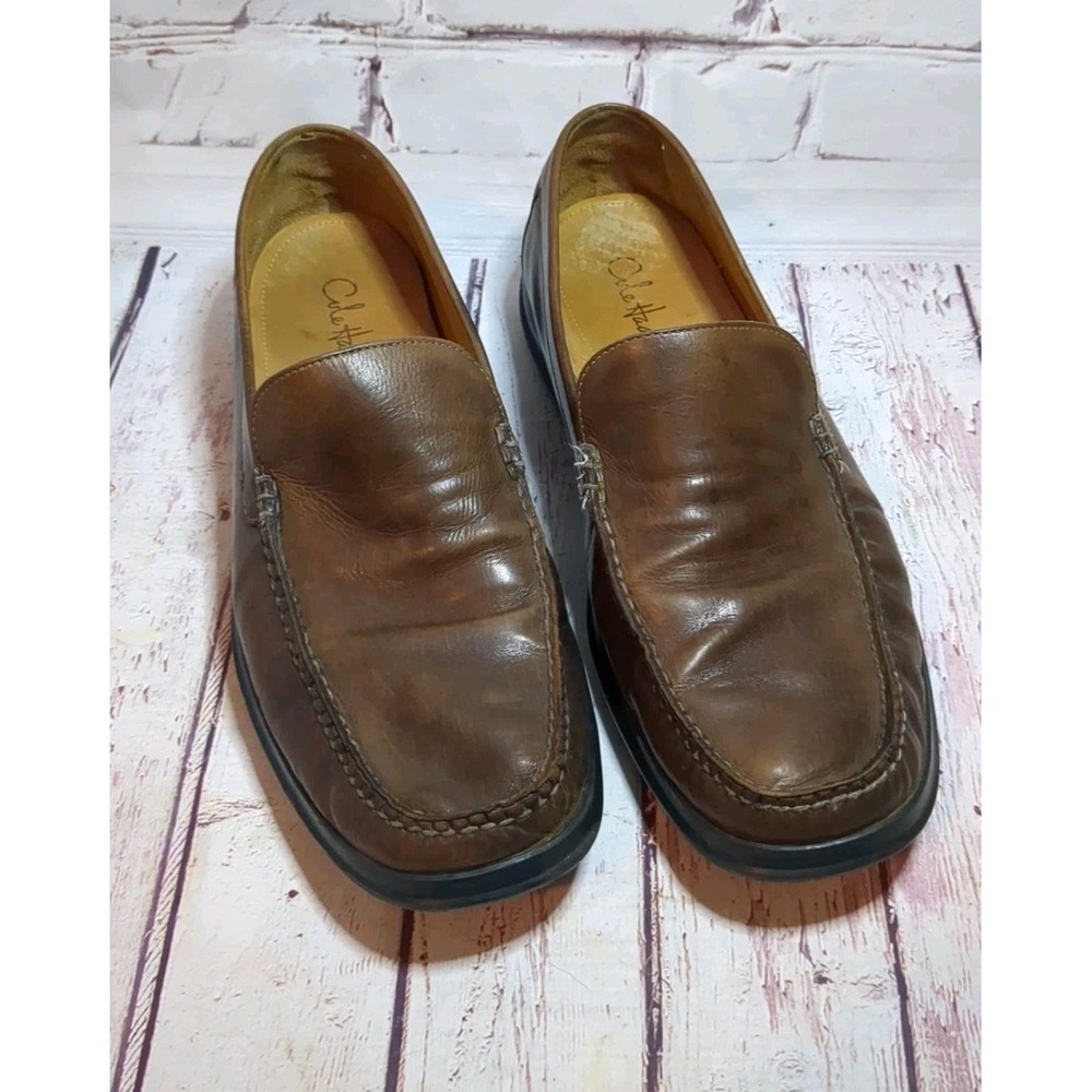 Cole Haan Santa Barbara Slip On Loafers Brown‎ NikeAir Sole 07184 Mens Size 11